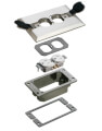 Product Image of Trim Kit w/ 2 Flip Lids for New Concrete Floor Boxes (Nickel)
