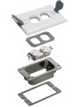 Product Image of Trim Kit w/ 2 Flip Lids for New Concrete Floor Boxes (White)