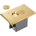 Product Image of Non-Metallic Floor Box w/ Metallic Cover for Existing Floors (Brass)