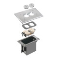 Product Image of Non-Metallic Floor Box w/ Metallic Cover for Existing Floors (Nickel Plated)