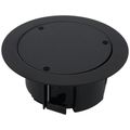 Product Image of InBox Floor Box Kit w/ Recessed Wiring Device & Two Low Voltage Openings for Existing Floors (Black)