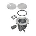 Product Image of InBox Floor Box Kit w/ Recessed Wiring Device for Existing Floors (Nickel-Plated)
