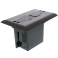 Non-Metallic Floor Box for Installed Floors w/ Two Flip Lids (Brown)