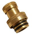Product Image of Double O-Ring Insert Forged Yellow Brass, w/ Hand-Tighten 1" FNPT Swivel & Flat Rubber Gasket