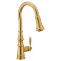 Product Image of Weymouth Filtration Pulldown, Single Handle Kitchen Faucet (Brushed Gold), FS73004BG