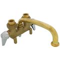 Product Image of Two Handle Clamp On Laundry Faucet w/ Direct Sweat Connections, Threaded Hose Spout (Rough Brass)