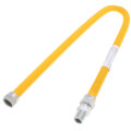 Product Image of 1/2" ID (5/8" OD) Yellow Coated Stainless Steel Gas Connector w/ 1/2" FIP x MIP Fittings (36" Length)