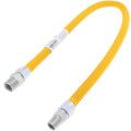 Product Image of 1/2" ID (5/8" OD) Yellow Coated Stainless Steel Gas Connector w/ 3/4" x 1/2" MIP Fittings (36" Length)
