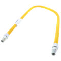 Product Image of 1/2" ID (5/8" OD) Yellow Coated Stainless Steel Gas Connector w/ 1/2" MIP Fittings (48" Length)
