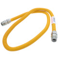 Product Image of 1/2" ID (5/8" OD) Yellow Coated Stainless Steel Gas Connector w/ 3/4" MIP Fittings (60" Length)