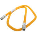 Product Image of 1/2" ID (5/8" OD) Yellow Coated Stainless Steel Gas Connector w/ 3/4" MIP Fittings (72" Length)