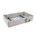 Product Image of 4-1/4" x 7" x 2" Plastic Housing w/ 4" x 4" Mounting Track, NEMA 1, 3/4" MNPT Nipple, Gray Lid