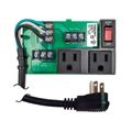 Product Image of UPS Power Control Center, 10A Switch / Circuit Breaker, 120 Vac, 2 Outlets, Terminals, 2-3/4" Track Mount