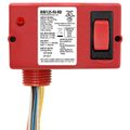 Product Image of Enclosed Polarized Relay, 10A SPDT-N/C + Override w/ 12 Vac/DC Coil, Red Housing