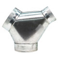 FY Series Sheet Metal Adapter, Y Connection (6" x 6" x 4")