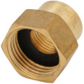 3/4" FHT x 1/2" Female Pipe Brass Garden Hose Adapter (Lead Free)
