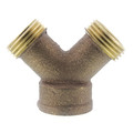 Product Image of 3/4" Male Hose x 3/4" Male Hose x 3/4" Female Hose Brass Garden Hose Wye (Lead Free)