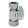 Product Image of 1/2" Nom Comp (5/8" OD) x 7/16" & 1/2" OD Slip-Joint 1/4 Turn Straight Stop (Chrome Plated)