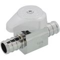 Product Image of 1/2" PEX Crimp x 1/2" PEX Crimp 1/4 Turn Supply Straight Stop (Chrome Plated)