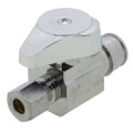 Product Image of 1/2" Cold Expansion PEX x 1/4" OD Compression, 1/4" Turn Straight Valve