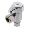 Product Image of 1/2" Expansion PEX x 3/8" OD Comp 1/4 Turn Supply Angle Stop (Chrome Plated)