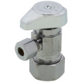 Product Image of 1/2" Nom Comp (5/8" OD) x 1/4" OD Comp 1/4 Turn Angle Stop (Chrome Plated)