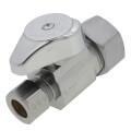 Product Image of 1/2" Nom Comp (5/8" OD) x 3/8" OD Comp. Straight Stop, 1/4 Turn, Lead Free (Chrome)
