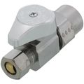 Product Image of 1/2" Nom CPVC x 3/8" OD Comp. 1/4 Turn Straight Stop, Lead Free (Chrome)