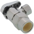 Product Image of 1/2" Nom CPVC x 3/8" OD Comp. 1/4 Turn Angle Stop, Lead Free (Rough Brass)