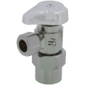 Product Image of 1/2" Nom CPVC x 3/8" OD Comp. 1/4 Turn Angle Stop, Lead Free (Chrome)