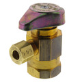 Product Image of 1/2" FIP x 1/4" OD Comp 1/4 Turn Angle Stop, Lead Free (Rough Brass)