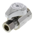 Product Image of 1/2" FIP x 3/8" OD Comp 1/4 Turn Straight Stop, Lead Free (Chrome)