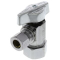 Product Image of 1/2" FIP x 1/2" OD Comp 1/4 Turn Angle Stop, Lead Free (Chrome)