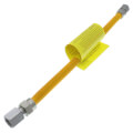 Product Image of 1/4" ID (3/8" OD) Yellow Coated Stainless Steel Gas Connector w/ 3/8" FIP x 3/8" FIP Fittings (12" Length)