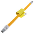 Product Image of 1/2" ID (5/8" OD) Yellow Coated Stainless Steel Gas Connector w/ 1/2" MIP Fittings (18" Length)