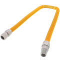 Product Image of 1/2" ID (5/8" OD) Yellow Coated Stainless Steel Gas Connector w/ 1/2" FIP x MIP Fittings (30" Length)
