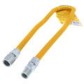 Product Image of 3/8" ID (1/2" OD) Yellow Coated Stainless Steel Gas Connector w/ 1/2" FIP x 1/2" MIP Fittings (30" Length)
