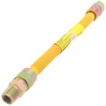 Product Image of 1/2" ID (5/8" OD) Coated Stainless Steel Gas Connector w/ 1/2" FIP x 1/2" MIP, 3/8" FIP Tap (12" Length)