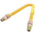 Product Image of 1/2" ID (5/8" OD) Coated Stainless Steel Gas Connector w/ 1/2" MIP (18" Length)