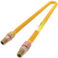 Product Image of 1/2" ID (5/8" OD) Coated Stainless Steel Gas Connector w/ 1/2" MIP (36" Length)