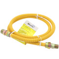 Product Image of 1/2" ID (5/8" OD) Coated Stainless Steel Gas Connector w/ 3/4" x 1/2" MIP Fittings (72" Length)