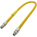 Product Image of 1/2" ID (5/8" OD) Coated Stainless Steel Gas Connector w/ 1/2" MIP (36" Length)