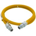 Product Image of 1/2" ID (5/8" OD) Coated Stainless Steel Gas Connector w/ 1/2" MIP (60" Length)