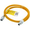 Product Image of 1/2" ID (5/8" OD) Coated Stainless Steel Gas Connector w/ 3/4" x 1/2" MIP Fittings (60" Length)