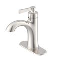 Product Image of Northerly Single Handle Bathroom Sink Faucet w/ 50/50 Touch-Down Drain (Brushed Nickel), D225079BN