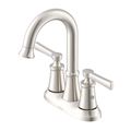 Product Image of Northerly 2 Handle Centerset Bathroom Sink Faucet w/ 50/50 Touch-Down Drain (Brushed Nickel), D307079BN