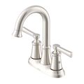 Product Image of Northerly 2 Handle Centerset Bathroom Sink Faucet w/ 50/50 Touch-Down Drain (Brushed Nickel), D307079BN