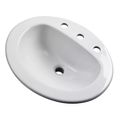 Product Image of Maxwell Oval 8" Centers Self-Rimming Bathroom Sink (White), G0012838CH