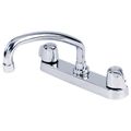 Product Image of Classics 2 Handle Cover Plate Mounted Kitchen Faucet w/ Metal Handles and Tubular Swing Spout (Chrome), G0042426