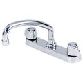 Product Image of Classics 2 Handle Cover Plate Mounted Kitchen Faucet w/ Metal Handles and Tubular Swing Spout (Chrome), G0042426